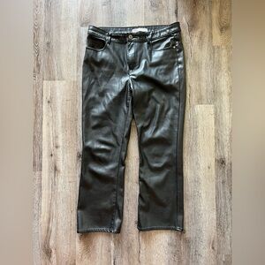 Zara Ankle Crop Leather Pants